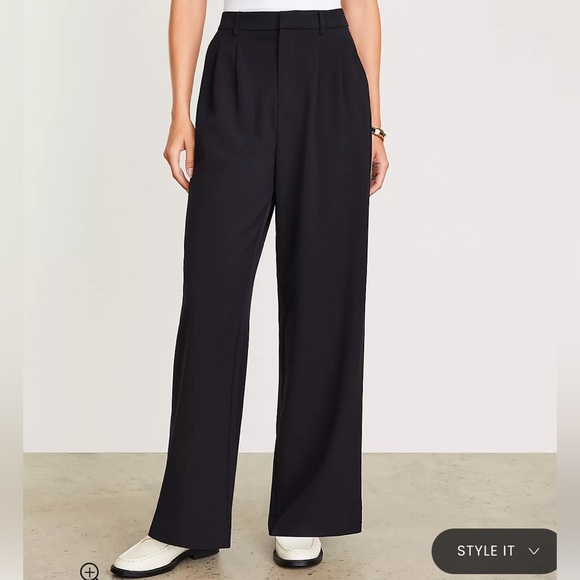 LOFT Versa 16 Petite Seasonless Stretch Double Pleat Wide Leg Pant - Picture 2 of 5